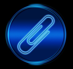 paper clip icon. (with clipping path)