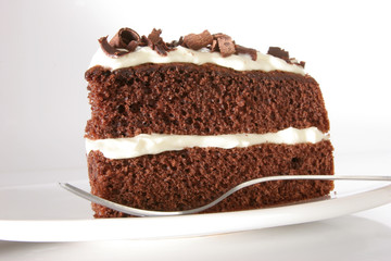 porción de torta de chocolate