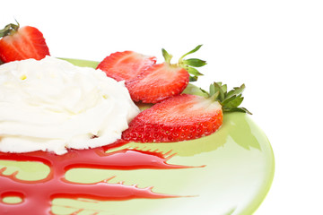 strawberries with cream