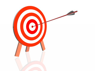 dartboard with arrow