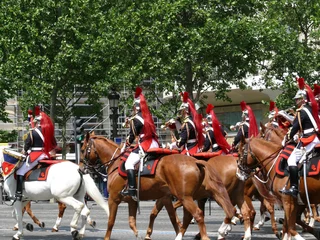 Fototapeten gardes républicains à cheval. champs elysées paris © Bruno Bleu