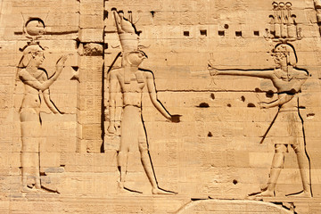 hieroglyphen - philae - tempel der isis - ägypten