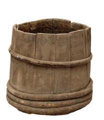 old wood bucket