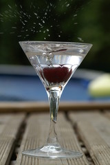 éclaboussures et cerises