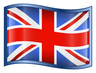 united kingdom flag icon. (with clipping path)