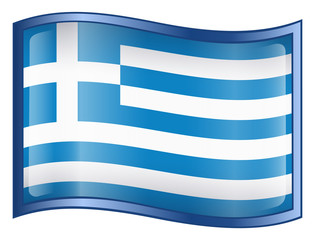 greece flag icon. (with clipping path)