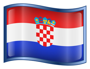 croatia flag icon. (with clipping path)