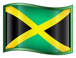 jamaica flag icon. (with clipping path)