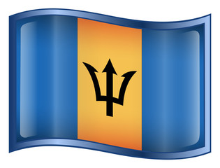 barbados flag icon. (with clipping path)