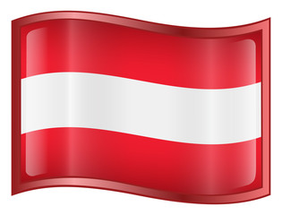 austria flag icon. (with clipping path)