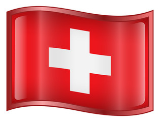 switzerland flag icon. (with clipping path)