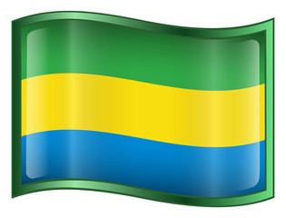 gabon flag icon. (with clipping path)