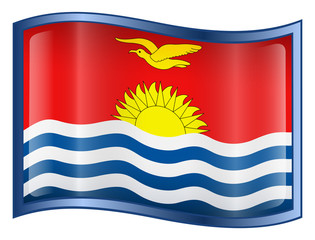 kiribati flag icon. (with clipping path)
