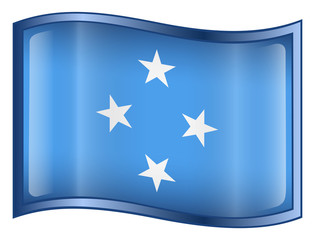 micronesia flag icon. (with clipping path)