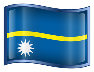 nauru flag icon. (with clipping path)