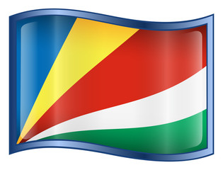 seychelles flag icon. (with clipping path)