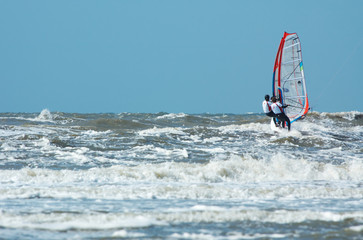 tandem windsurfing