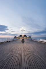 Wide angle shot of Cromer Pier.