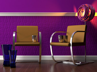 elegant purple interior