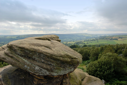view over dales from brimham rocks