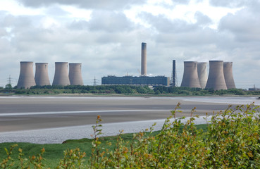 powerstation and riverbank