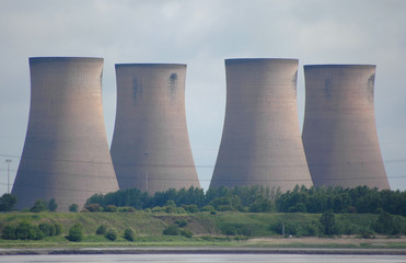 four cooling towers