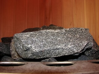 stones in sauna