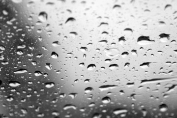 water drops on a window