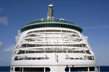 close-up of luxury cruise line ship