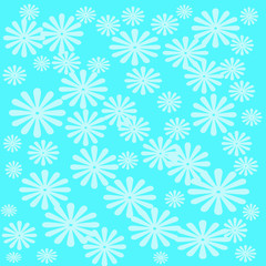 blue flowers paper