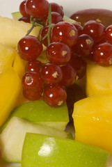 close-up of a fruit salad