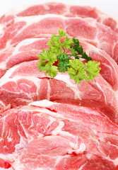 raw pork meat