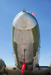 front view of vintage airplane