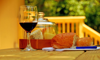 afternoon wine and cheese