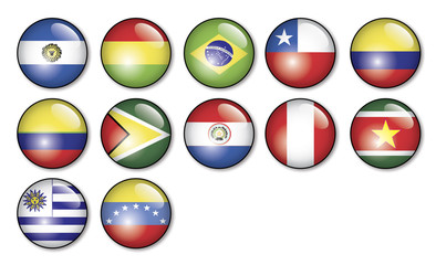 the south america states official flags
