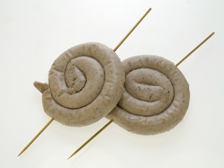 bratwurst schnecke roh auf senf
