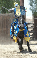 knight charging on horseback
