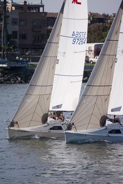 two sailboats
