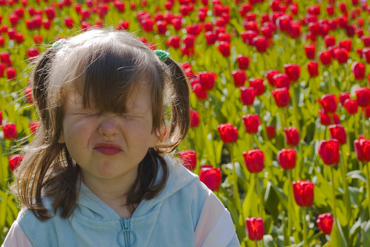 unhappy little girl