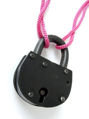padlock with string