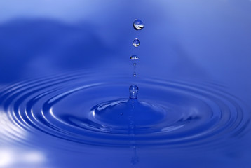 water drops enters into water