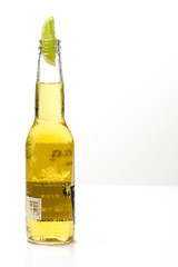bottle of beer with lime