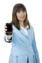 Fototapeta premium businesswoman with a pda