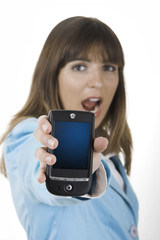 businesswoman with a pda