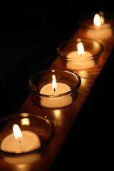 row of small candles