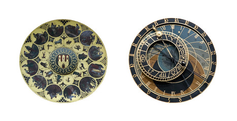 two faces of astronomical clock