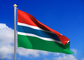 Gambia flag (include clipping path)