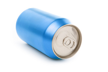 blue blank soda can