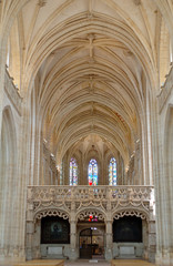 Fototapeta premium the nave in brou royal monastery (france)