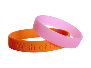 silicone  wristbands together
